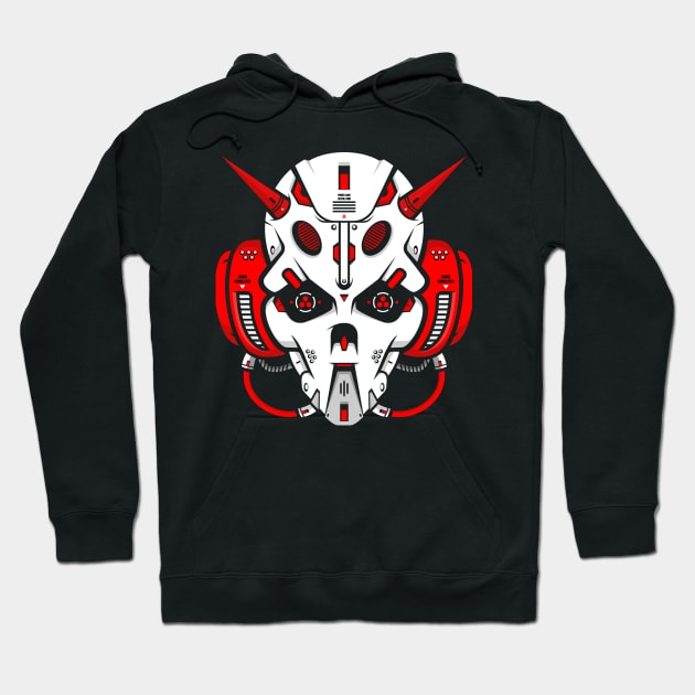 Cyber-Skull Demon Hoodie by jayawardani